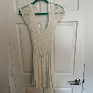 White Patterned Beach Dress